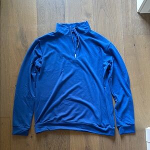 Men's Large Blue Half-Zip Sweater
